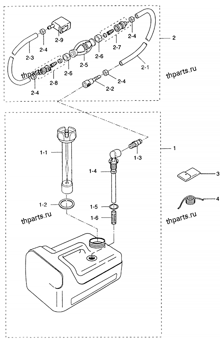 Бак топливный, шланг