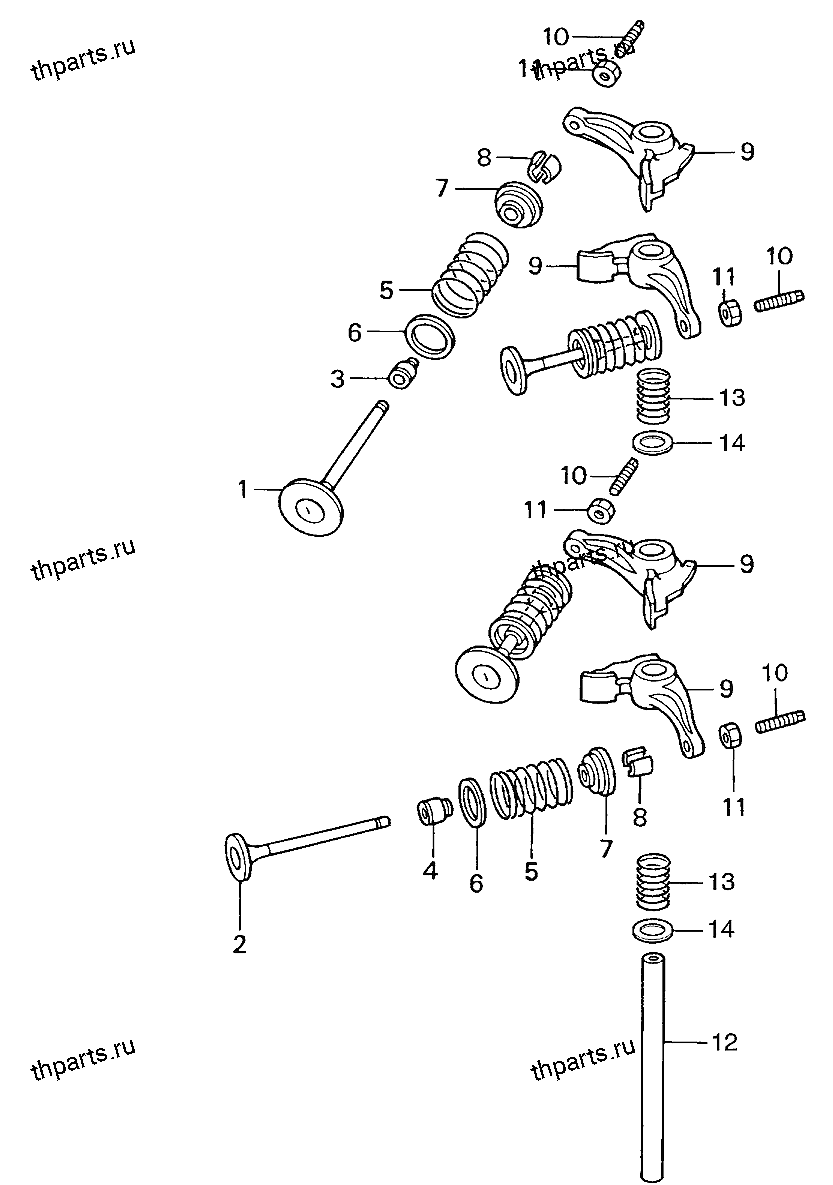 Клапаны головки