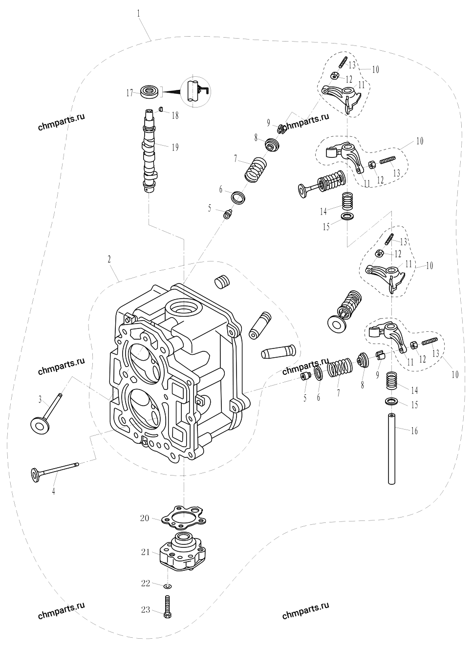 Клапаны головки цилиндров