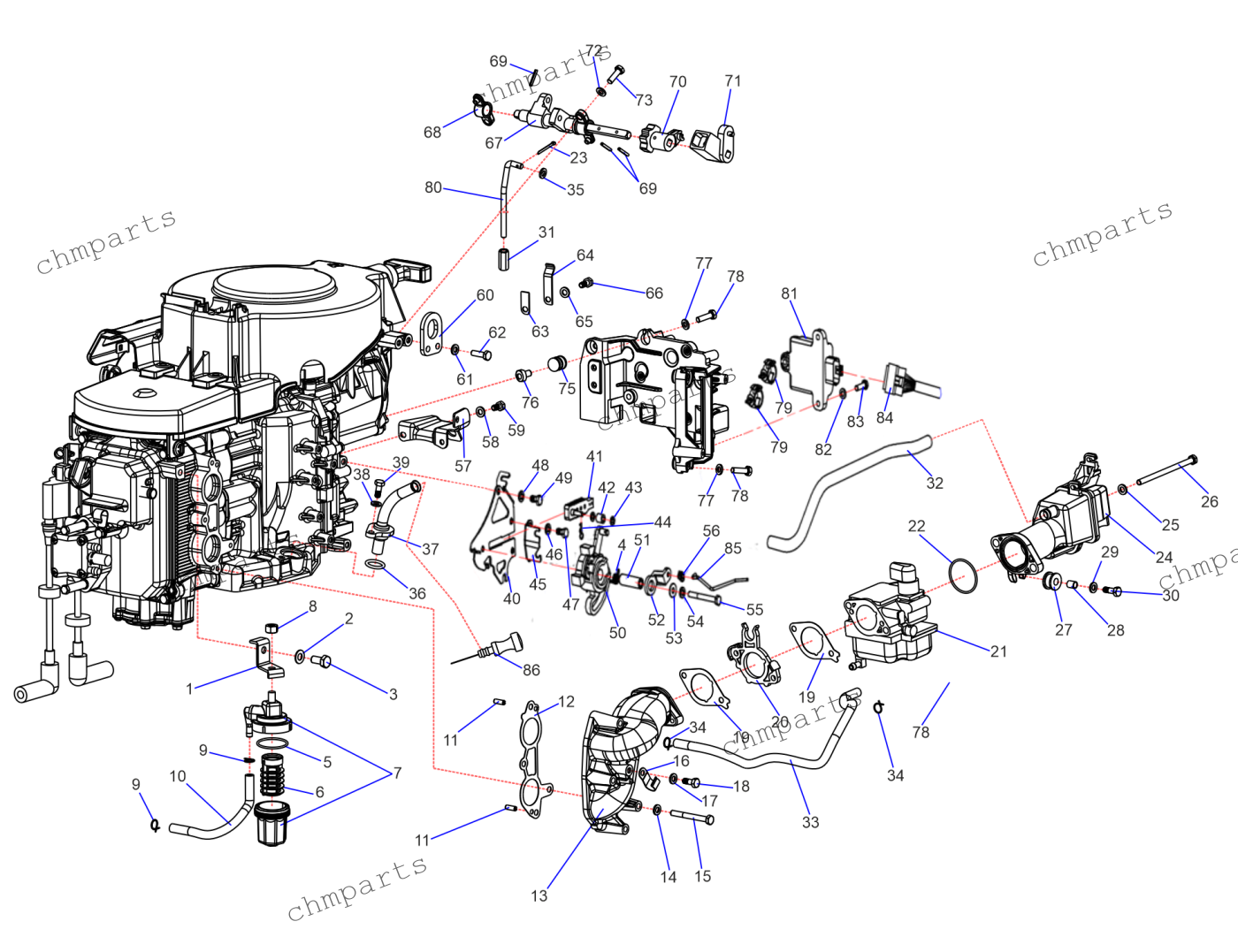 Детали впуска, блок зажигания