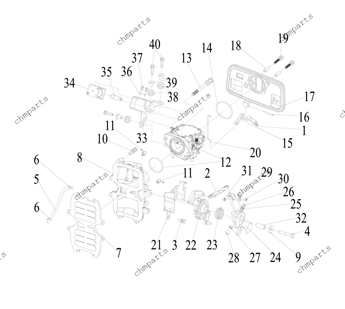 Детали впуска, карбюратор