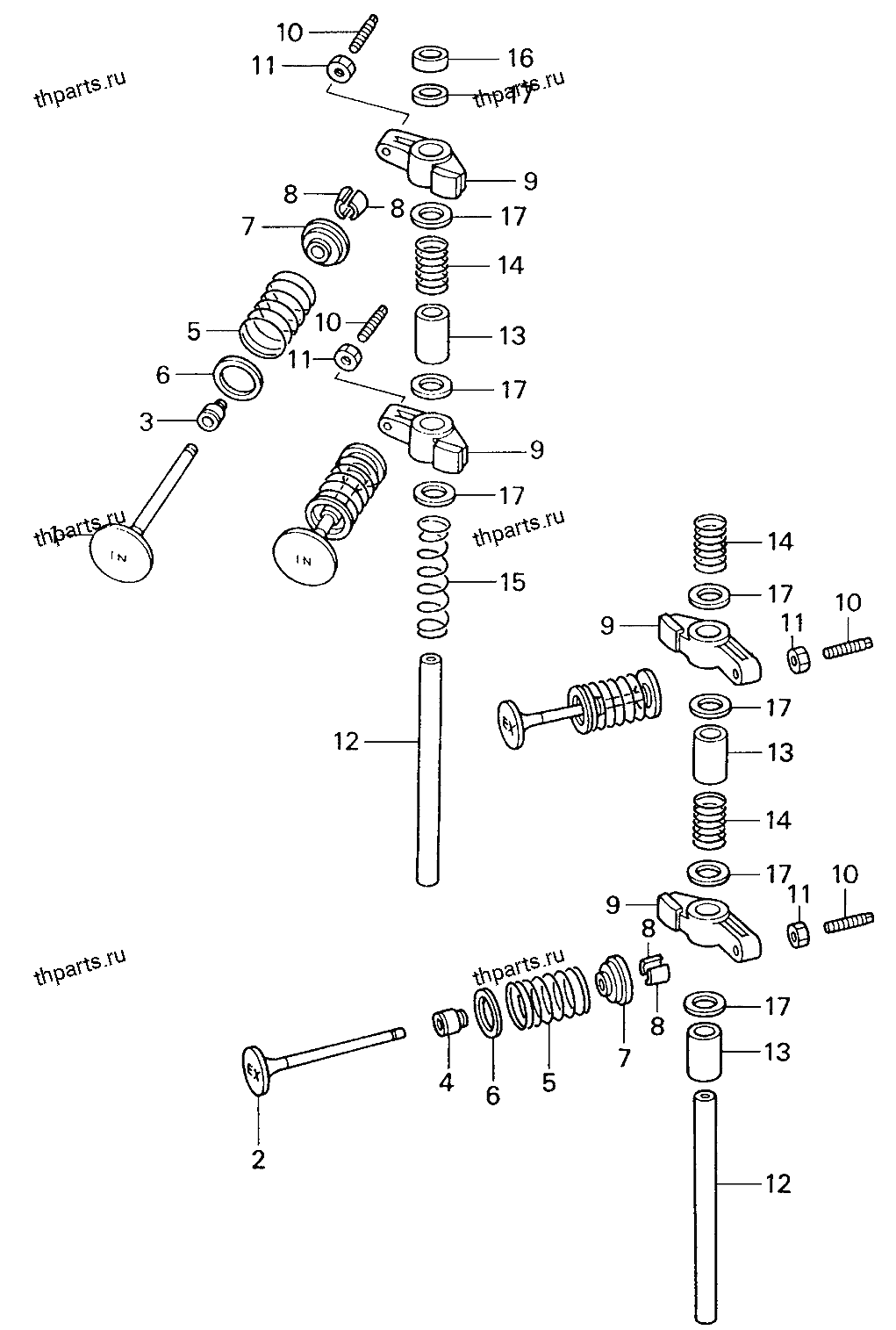 Клапаны головки блока