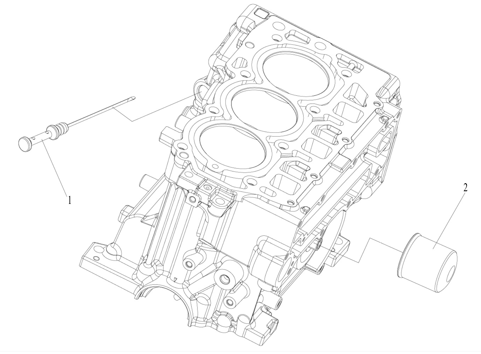 Фильтр масляный, щуп